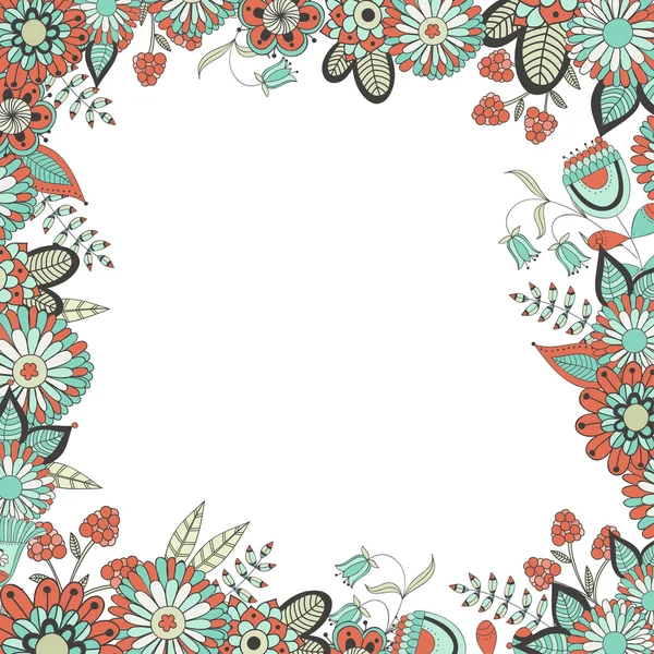 Hand gezeichnet texturierten floralen Hintergrund — Stockvektor