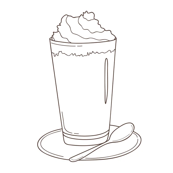 Ilustração com café com creme — Vetor de Stock