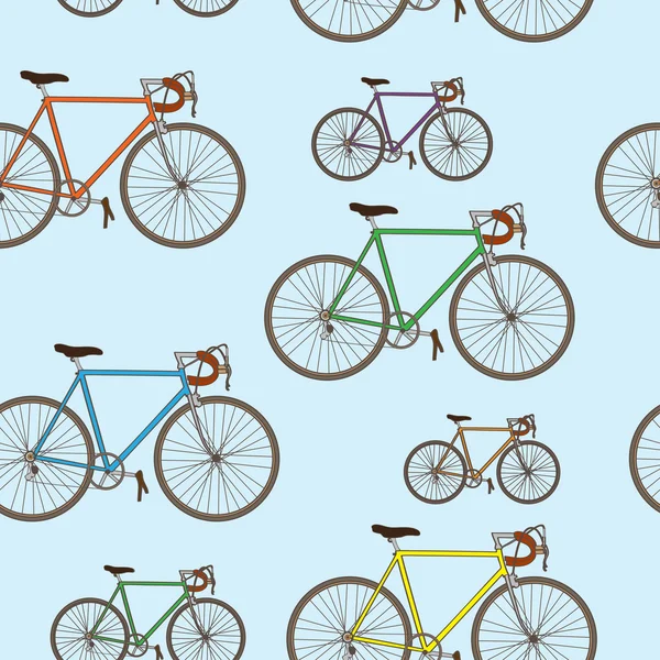 Retro hipster bicycles background — Stock Vector