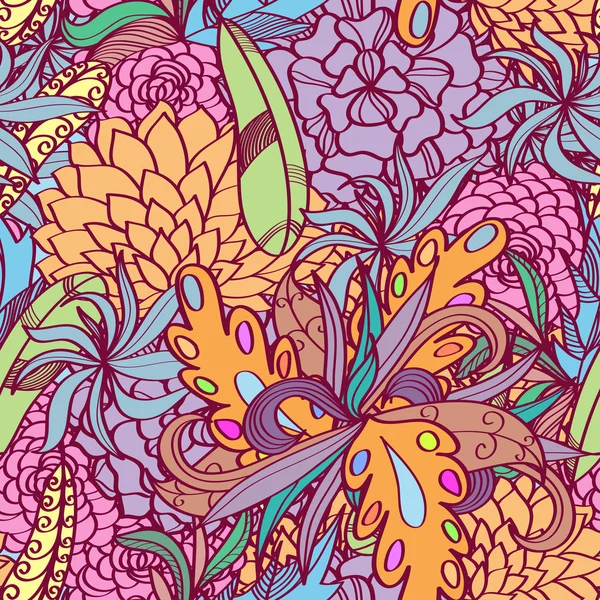 Padrão floral abstrato brilhante — Vetor de Stock