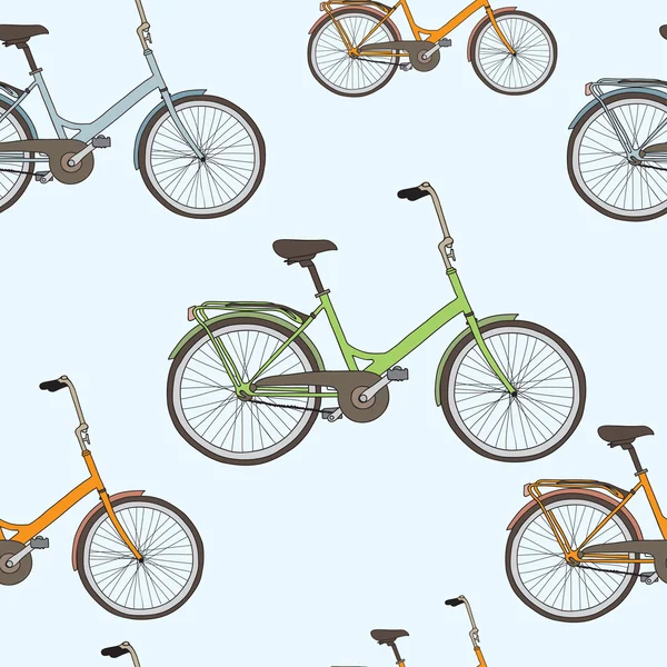 Bicicletas sem costura fundo — Vetor de Stock