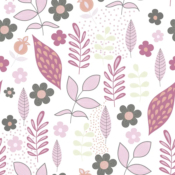 Seamless pattern with beautiful flowers — Stock Vector