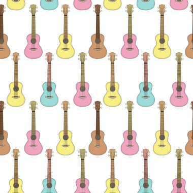 desen renkli gitar ile