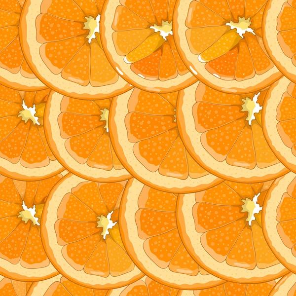 Tranches d'orange comme fond — Image vectorielle