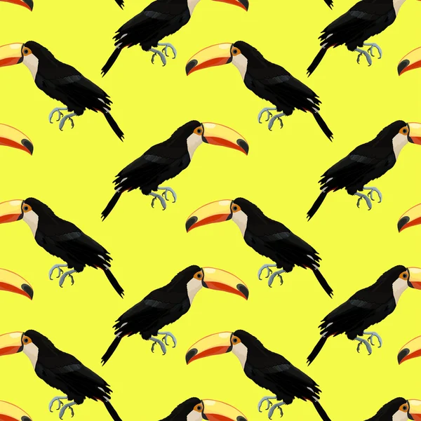 Pola mulus dengan toucans - Stok Vektor