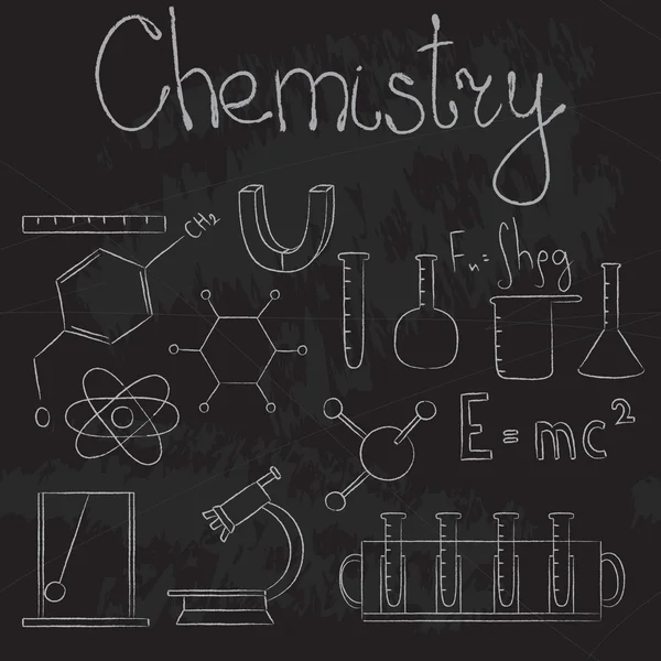 Set met chemische objecten — Stockvector