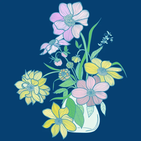 Blumen Aquarell Illustration — Stockvektor