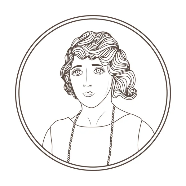 Ilustracja z kobieta Retro z lat 20.. — Wektor stockowy