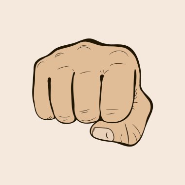 yumruk el ile çizim.