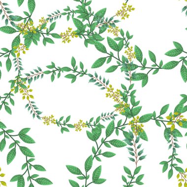 Yapraklı kusursuz desen