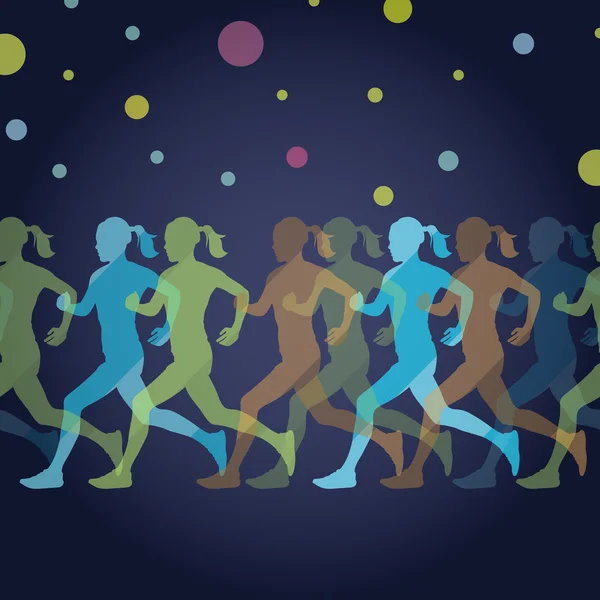 Εικονογράφηση με τρέξιμο ατόμων — Διανυσματικό Αρχείο