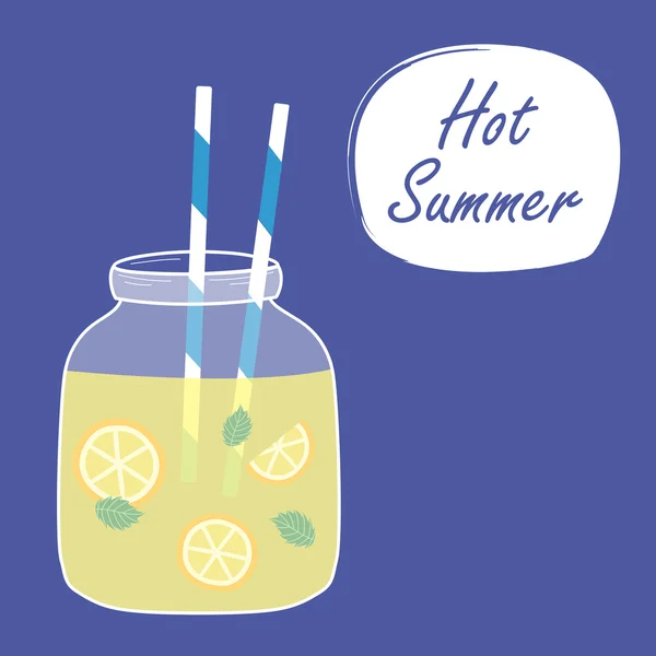 Carte d'été avec boisson — Image vectorielle