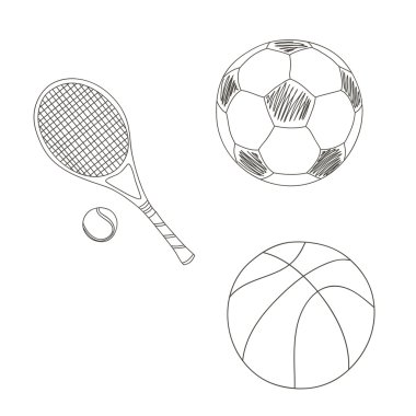 spor malzemeleri ile desen