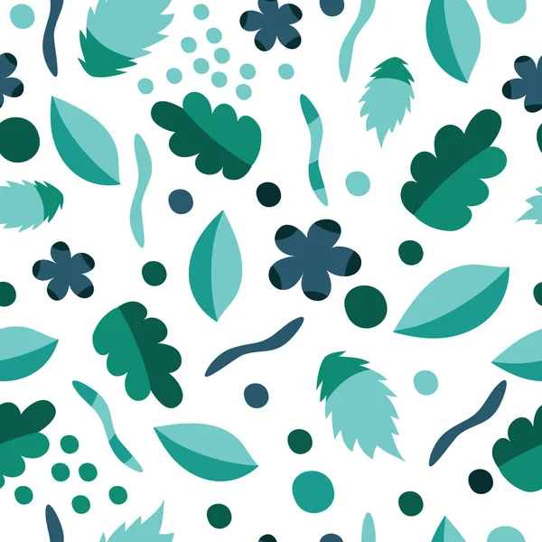 Fondo con flores y hojas — Vector de stock