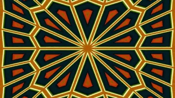 Kaleidoscope with stripes. abstract background with moving lines. — Vídeo de Stock