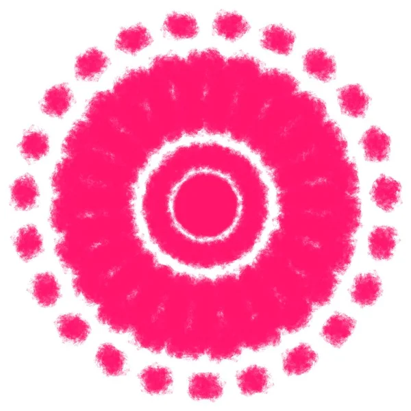 Indiaas Ornament Caleidoscopisch Bloemenpatroon Mandala Roze — Stockfoto