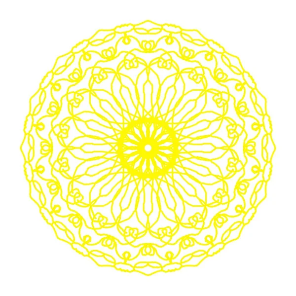 Abstract Circular Shapes Mandalas Blue Yellow Color — Stock Photo, Image