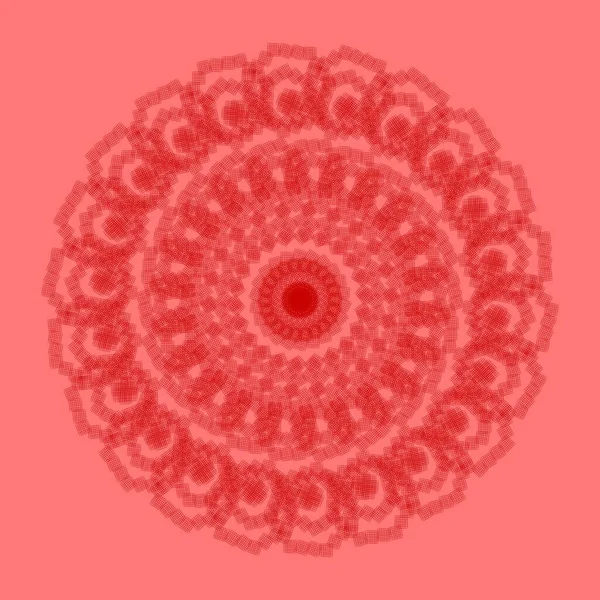 Elle çizilmiş kalplerle mandala. Renkli süslemeli etnik mandala. İzole edilmiş. Çizim biçimi üzerine resim.