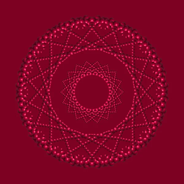 Mandala Rojo Para Relajación Meditación Patrones Para Decoración Patrón Del — Foto de Stock