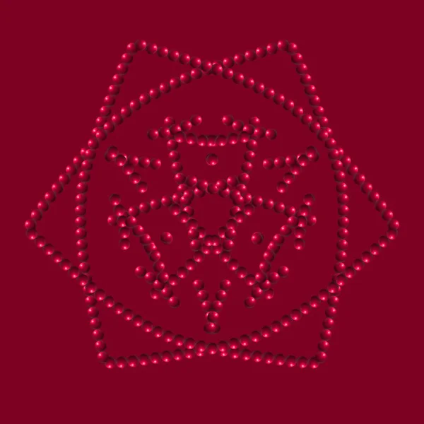 Mandala Rosso Relax Meditazione Modelli Decorazione Schema Del Mandala Modelli — Foto Stock