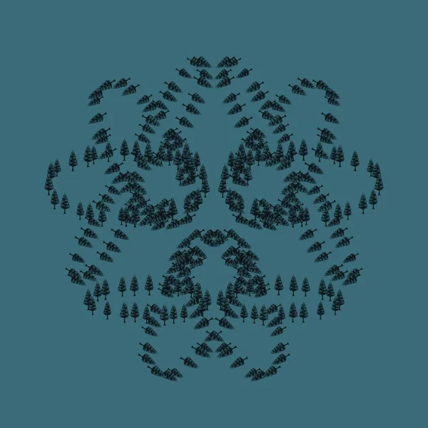 用绿色的曼陀罗作为放松和冥想的颜色 装饰的图案 曼陀罗的图案蓝色的族群模式 一个抽象 冥想圈 装饰式老式设计元素 — 图库照片