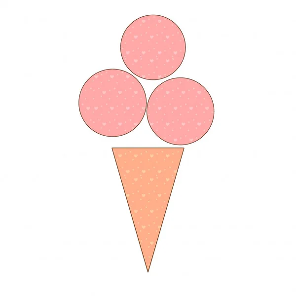 Abstract Illustration Ice Cream Ice Cream Cone — Stock Photo, Image