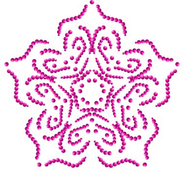 Mandala 'nın soyut ve pürüzsüz şekli. Tasarım, moda baskısı, hatıra defteri için doğulu desen