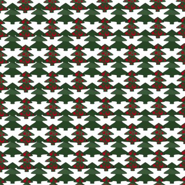 Orman ladini. Tekrarlayan bir model. Mutlu Noeller ve mutlu yıllar. Tebrik kartı arkaplan tasarımı.