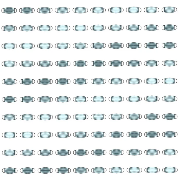 Medical masks. Medical doodle pattern.