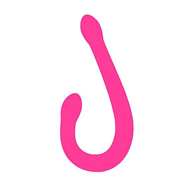 Seks oyuncağı tasviri. Beyaz arkaplanda yapay penis izole edilmiş.