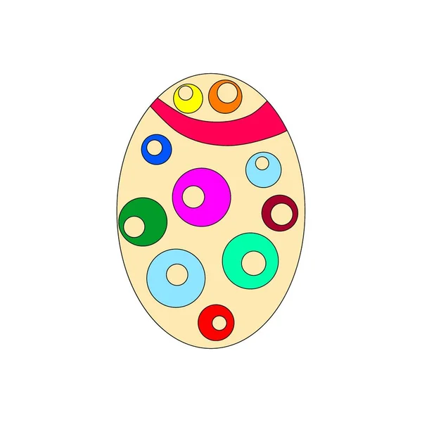 Huevo Pascua Colorido Con Varias Decoraciones Diseños Aislado Sobre Fondo — Foto de Stock
