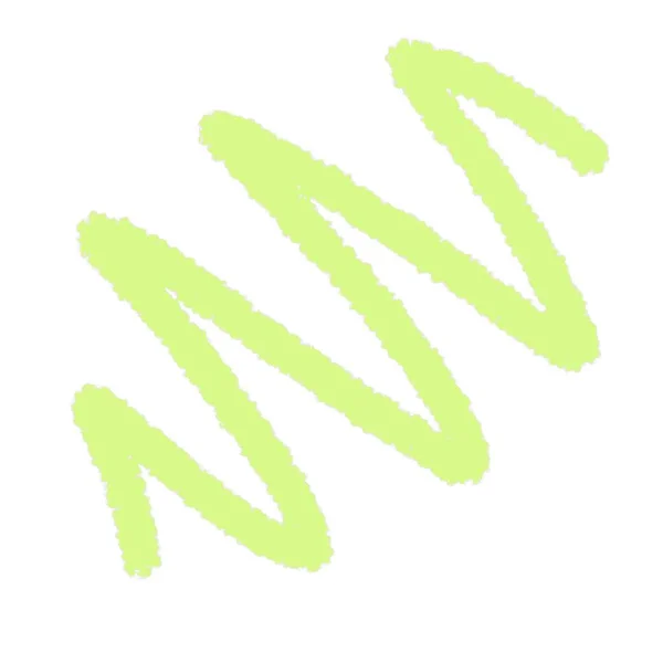 Vzorek Tužky Plstěného Pera Pera Značkovače Voskové Pastelky Zelené Barvy — Stock fotografie