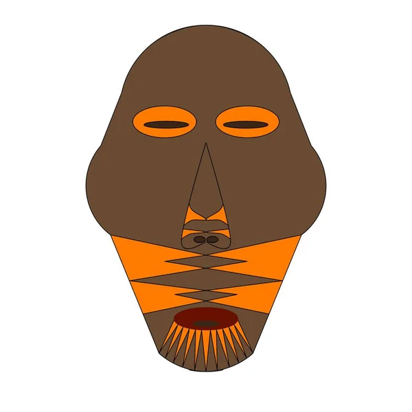 Masques Africains Pour Célébration Ethnique Carnaval Cérémonie Image Est Dans — Image vectorielle