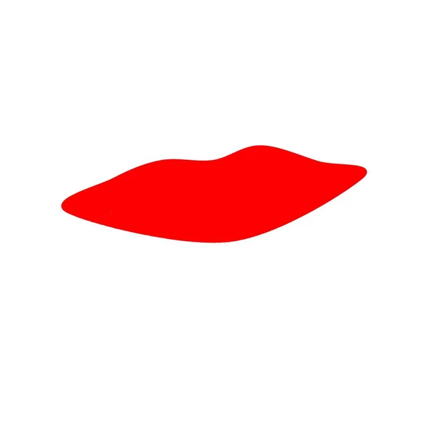 Bright Red Lip Print Image Burning Scarlet Kiss Element Valentine — Stock Photo, Image