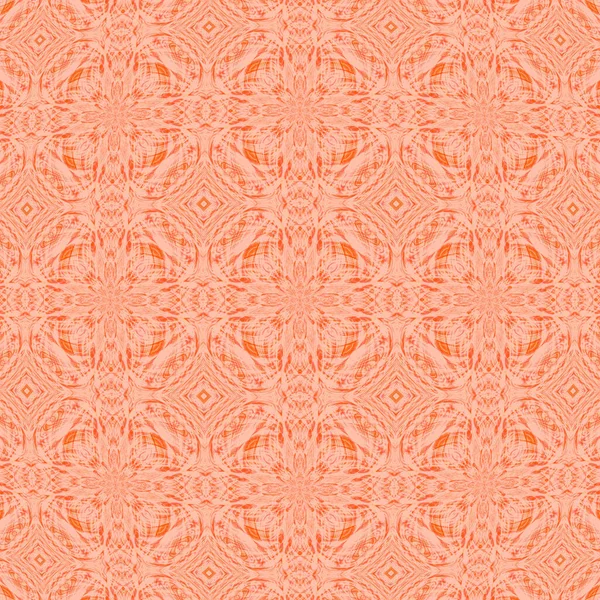 Padrão Repetição Mandalas Fundo Cor Pêssego Laranja Uma Ilustração Original — Fotografia de Stock