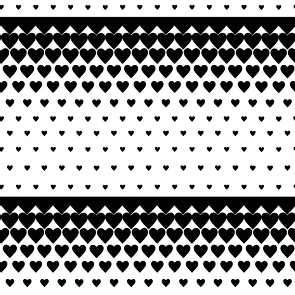 Abstract Black White Background Heart Pattern Original Repeating Pattern Black — Stock Photo, Image