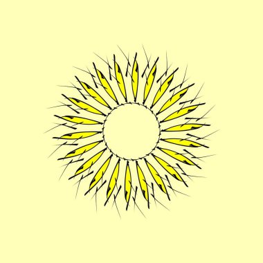 Yuvarlak dekorasyon. Etnik mandala. Güneşin sembolü. Orijinal kar tanesi.