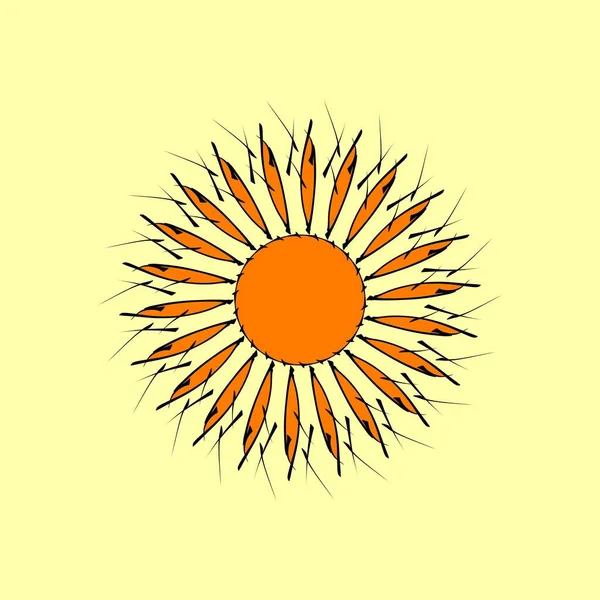 Decoração Redonda Mandala Étnica Símbolo Sol Floco Neve Original — Fotografia de Stock