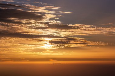 Dramatic Clouds from Above at Sunset or Sunrise clipart