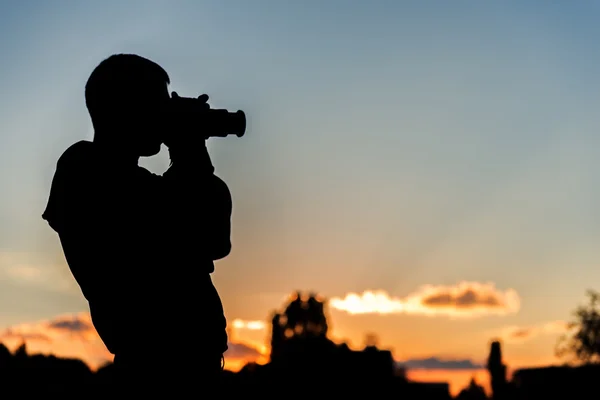 Silueta del fotógrafo — Foto de Stock