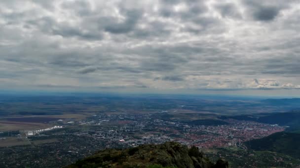 Sliven, top view. Panorama. Bulgaria. Time Lapse. 2K — Stock Video