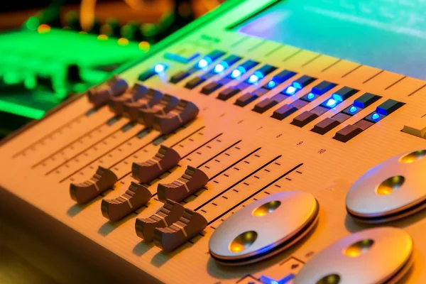 Controle, audio-mixer — Stockfoto