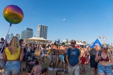 Tel Aviv, İsrail - 25 Haziran 2021: 23. Geleneksel Tel Aviv Onur Haftası. Festival etkinliği