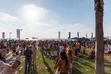 Tel Aviv, İsrail - 25 Haziran 2021: 23. Geleneksel Tel Aviv Onur Haftası. Festival etkinliği