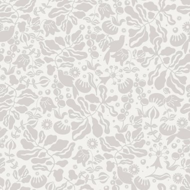 İskandinav çiçek motifi kusursuz tekrarlama deseni