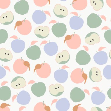 soyut elma çizim motifi kusursuz tekrarlama motifi