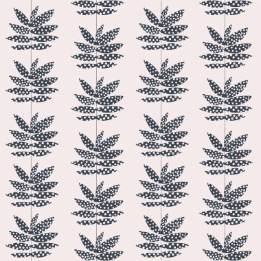 Vektör retro yaprak illüstrasyon çizgisi kusursuz tekrarlanmayan dijital desen ev dekorasyonu ve moda kumaşı veya duvar kağıdı