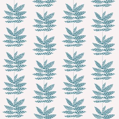 Vektör retro yaprak illüstrasyon çizgisi kusursuz tekrarlanmayan dijital desen ev dekorasyonu ve moda kumaşı veya duvar kağıdı