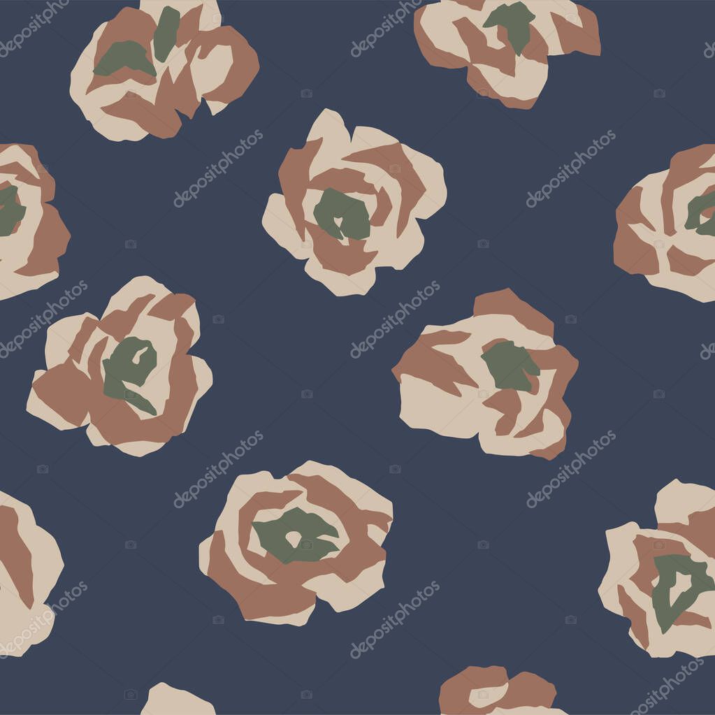 Vector abstract roses illustration seamless pattern