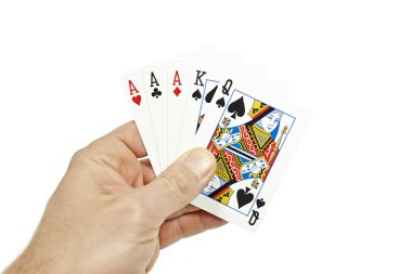 Üçlü sahip poker oyuncu
